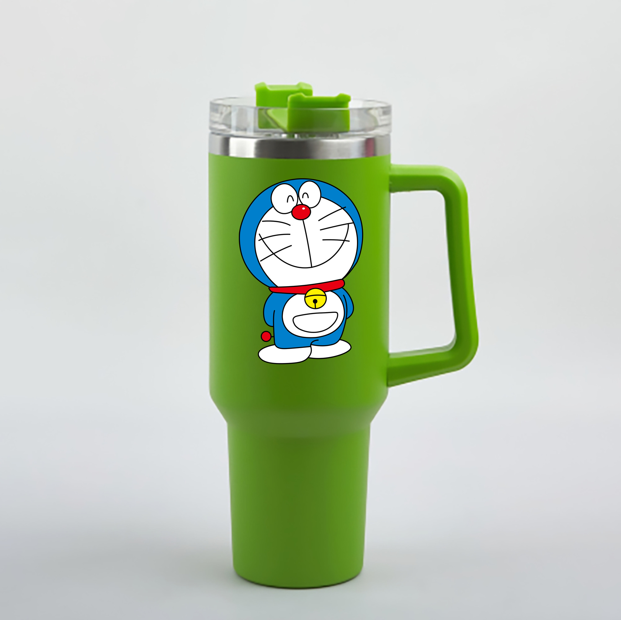 （画像用） ドラえもん Doraemon 1200mL車用タンブラー - クリスタルステッカー（プラスチックストロー付き）